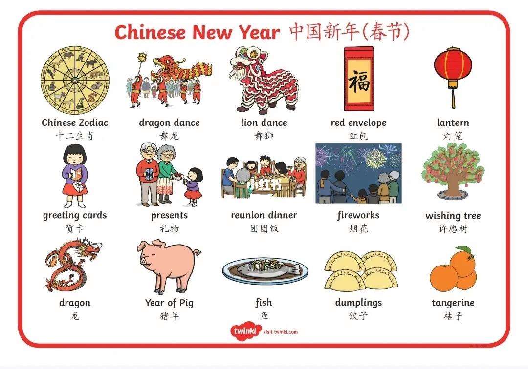 春节用英文怎么说